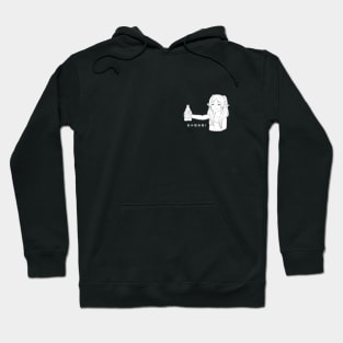 Frieren Drink - Black on White Hoodie